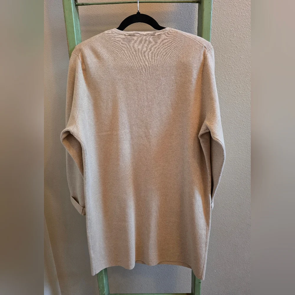 NWT J. Crew Long Giselle Sweater/Blazer, Gold Buttons, Sz M - Picture 4 of 10